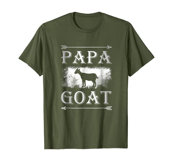 mens husband gifts "papa goat" men tee shirts, White;black