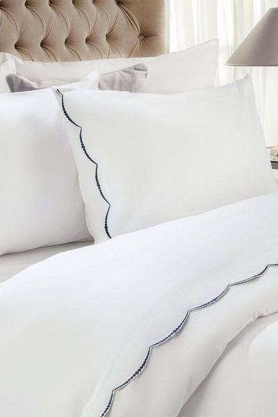 bedding sets felicia king size embroidered duvet cover set - white / navy ntn-4-8682116178631
bedding sets felicia king size embroidered duvet cover set - white / navy ntn-4-8682116178631