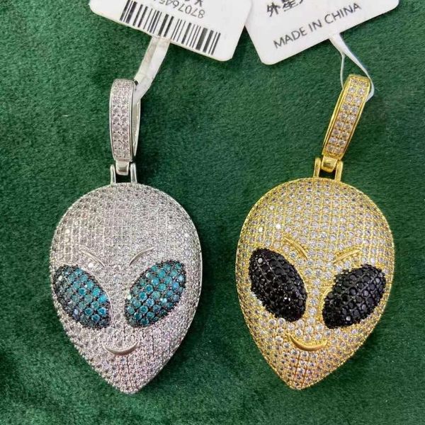 pendant necklaces bwavke hip hop alien head in gold white color soild back iced out cubic zircon stones men rock jewelry, Silver
pendant necklaces bwavke hip hop alien head in gold white color soild back iced out cubic zircon stones men rock jewelry, Silver