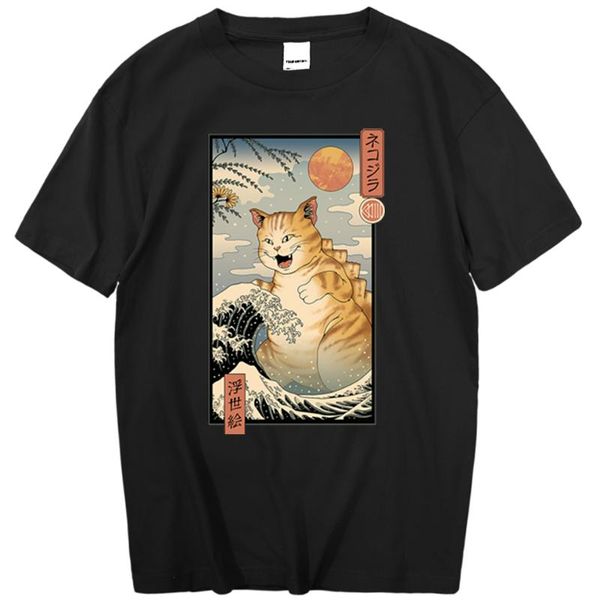 men's t-shirts japanese fashion street huge cat t shirts short sleeve men clothing funny retro pattern t-shirt summer streetwear, White;black
men's t-shirts japanese fashion street huge cat t shirts short sleeve men clothing funny retro pattern t-shirt summer streetwear, White;black