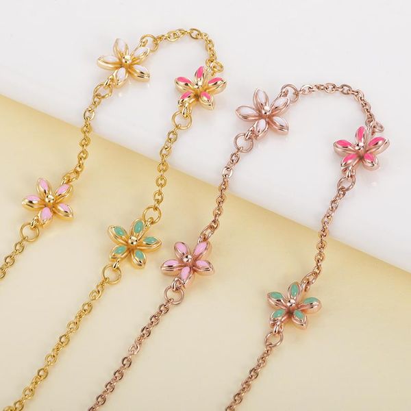 charm bracelets luxury korea for women gold 4 colorful flower couple bracelet friends bff stainless steel chains jewelry bangles gift, Golden;silver
charm bracelets luxury korea for women gold 4 colorful flower couple bracelet friends bff stainless steel chains jewelry bangles gift, Golden;silver