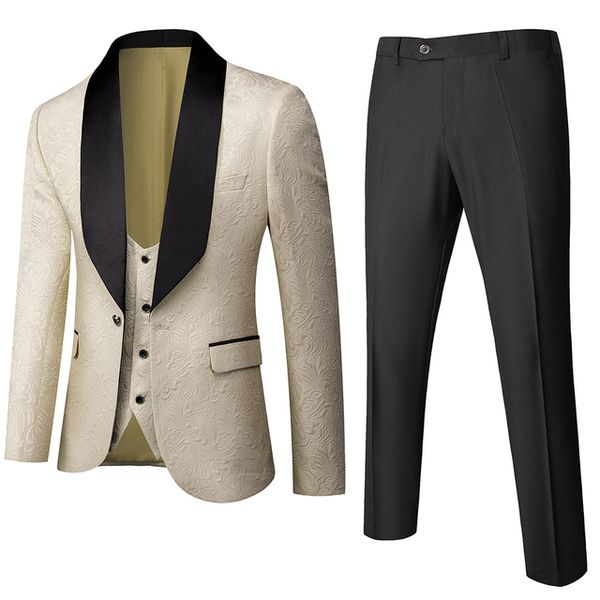 men's suits & blazers suit beige homme pattern black shawl male lapel suits a wedding button prom blazer men suit tuxedo z2ts, White;black
men's suits & blazers suit beige homme pattern black shawl male lapel suits a wedding button prom blazer men suit tuxedo z2ts, White;black