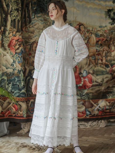 casual dresses springautumn women vintage elegant slim white long retro sweet mori girl embroidery lace patchwork maxi mh64, Black;gray
casual dresses springautumn women vintage elegant slim white long retro sweet mori girl embroidery lace patchwork maxi mh64, Black;gray