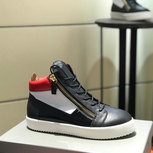 men's and women's flat shoes designer zipper lace-up casual luxury and comfortable brand couple sneakers, Red;white
men's and women's flat shoes designer zipper lace-up casual luxury and comfortable brand couple sneakers, Red;white