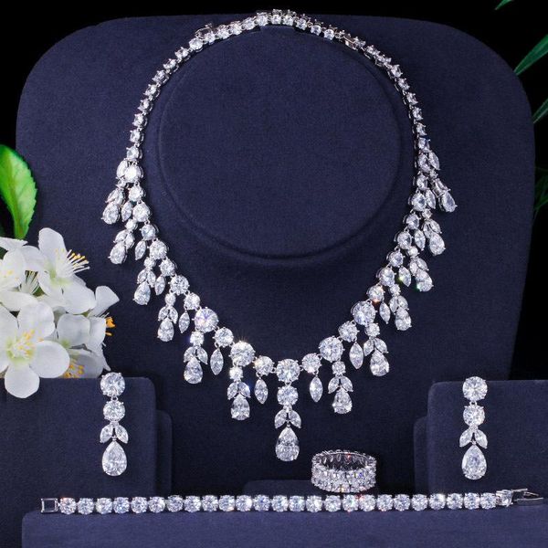 earrings & necklace bridal jewelry sets fashion luxury for women cubic trendy banquet tassel leaves silver color
earrings & necklace bridal jewelry sets fashion luxury for women cubic trendy banquet tassel leaves silver color