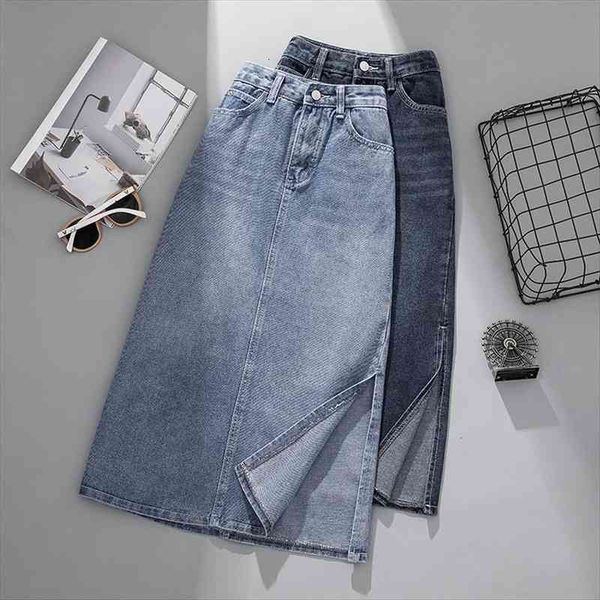 summer elegant korean style jeans women skirt high waist plus size side split longuette, Black
summer elegant korean style jeans women skirt high waist plus size side split longuette, Black