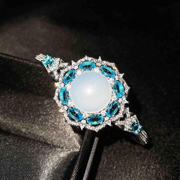 bangle exquisite luxury opal women's wedding anniversary bracelet fashion zirconia silver plated party jewelry, Black
bangle exquisite luxury opal women's wedding anniversary bracelet fashion zirconia silver plated party jewelry, Black