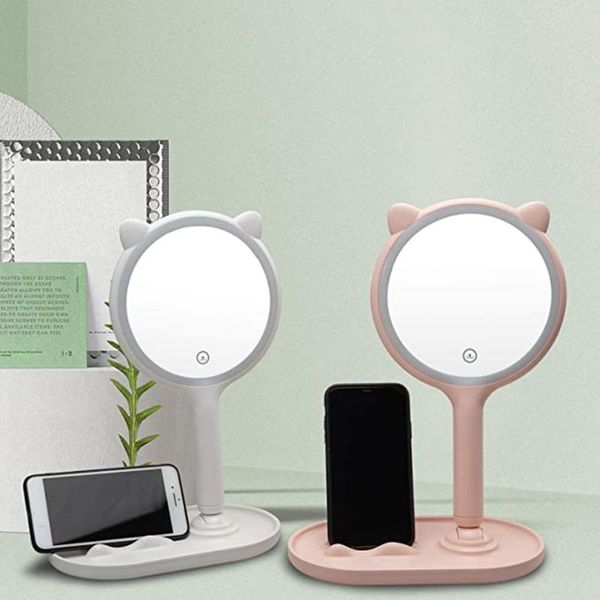 compact mirrors smart deskled three-color makeup mirror 5 times magnification multiple functions bright light
compact mirrors smart deskled three-color makeup mirror 5 times magnification multiple functions bright light
