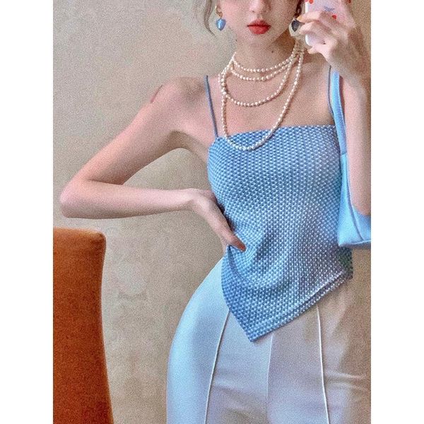 women's tanks & camis hong kong style retro spring summer 2021 plaid camisole short outer wear thin apron coat women, White
women's tanks & camis hong kong style retro spring summer 2021 plaid camisole short outer wear thin apron coat women, White