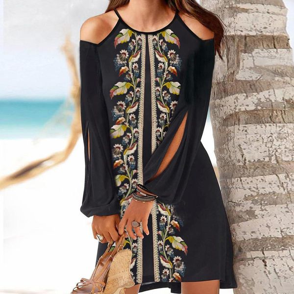 casual dresses women hollow out summer beach laides vintage printing o neck party 2021 plus size mini vestidos jtfa, Black;gray
casual dresses women hollow out summer beach laides vintage printing o neck party 2021 plus size mini vestidos jtfa, Black;gray
