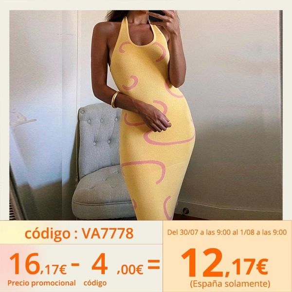 casual dresses 2021 knitted bodycon dress women y2k halter neck summer yellow sleeveless midi backless party beach, Black;gray
casual dresses 2021 knitted bodycon dress women y2k halter neck summer yellow sleeveless midi backless party beach, Black;gray