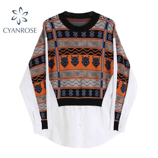 irregular spliced chic print blouses women long sleeve pullover o-neck streetwear oversized tide ins fashion blusas female 210417, White
irregular spliced chic print blouses women long sleeve pullover o-neck streetwear oversized tide ins fashion blusas female 210417, White