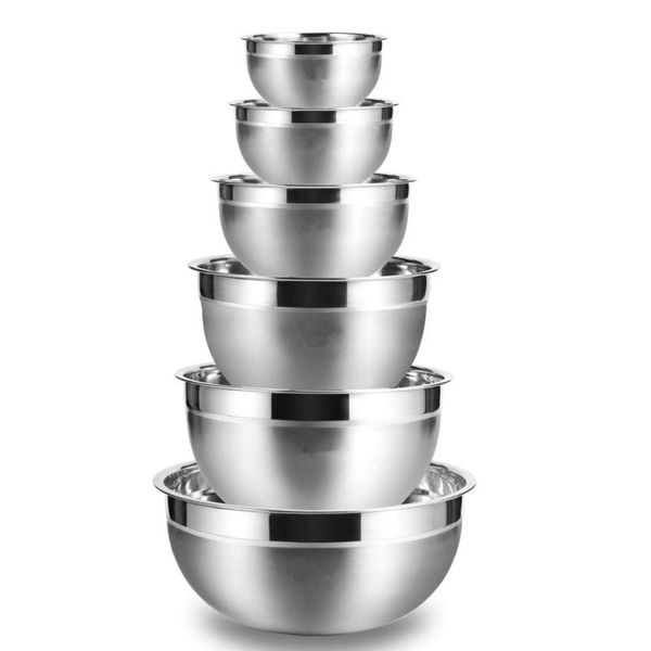 stainless steel mixing bowls (set of 6) non slip nesting whisking set for salad cooking baking
stainless steel mixing bowls (set of 6) non slip nesting whisking set for salad cooking baking