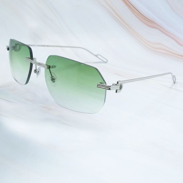 fine glass metal sunglasses mens designer sun glasses women driving shades summer cool decoration protect rimless sunglass, White;black
fine glass metal sunglasses mens designer sun glasses women driving shades summer cool decoration protect rimless sunglass, White;black