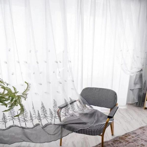 white embroidered leaves sheer tulle curtains for living room kitchen window voile tree bedroom children curtain & drapes
white embroidered leaves sheer tulle curtains for living room kitchen window voile tree bedroom children curtain & drapes