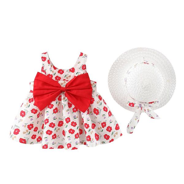 baby clothes kids girls casual summer dress sleeveless bow flower print princess hat set outfit clothing girl's dresses, Red;yellow
baby clothes kids girls casual summer dress sleeveless bow flower print princess hat set outfit clothing girl's dresses, Red;yellow