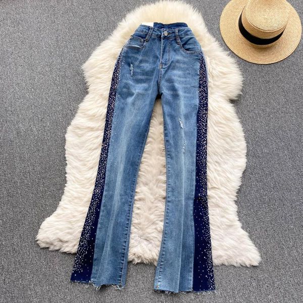 women's jeans vanovich retro spring and autumn 2022 ladies jeasn wild fashion casual europe high waist flared pants female, Blue
women's jeans vanovich retro spring and autumn 2022 ladies jeasn wild fashion casual europe high waist flared pants female, Blue
