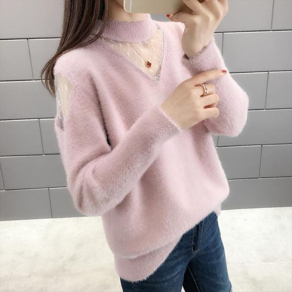 mink velvet base shirt womens sweater women autumn and winter lace imitation pullover, White;black
mink velvet base shirt womens sweater women autumn and winter lace imitation pullover, White;black