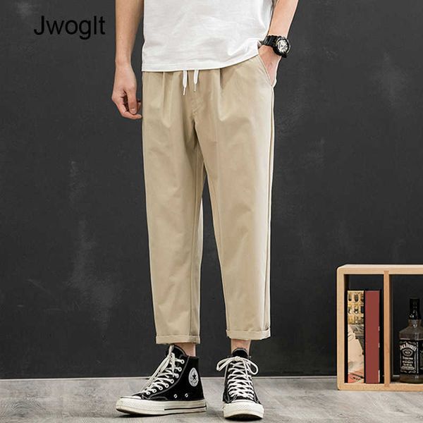 spring summer fashion design lightweight mens pants drawstring waist khaki black korean style ankle length trousers 210528
spring summer fashion design lightweight mens pants drawstring waist khaki black korean style ankle length trousers 210528