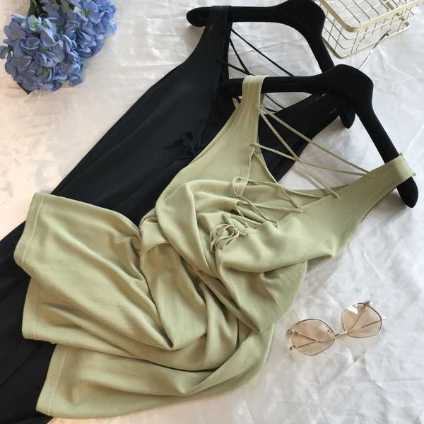 women spaghetti strap dresses split v-neck long knitted female sleeveless bodycon tank vestidos 210601, Black;gray
women spaghetti strap dresses split v-neck long knitted female sleeveless bodycon tank vestidos 210601, Black;gray