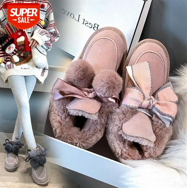 snow boots women's fur one short tube plus velvet thickened cotton shoes, leather wool ball #ip7b
snow boots women's fur one short tube plus velvet thickened cotton shoes, leather wool ball #ip7b