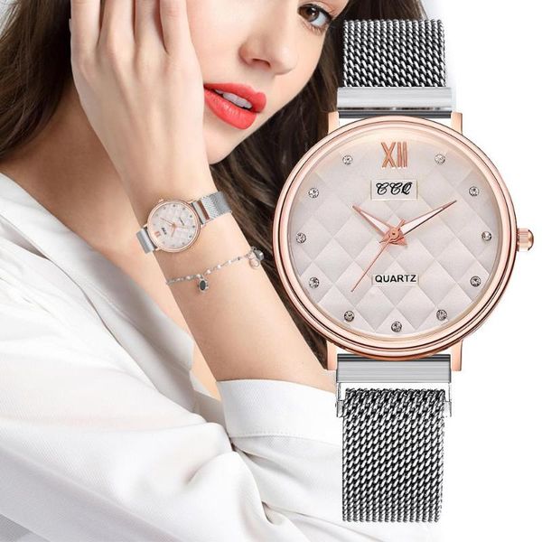 women watch mesh strap luxury ladies waterproof bracelet women's watches wristwatch clock gift relogio feminino wristwatches, Slivery;brown
women watch mesh strap luxury ladies waterproof bracelet women's watches wristwatch clock gift relogio feminino wristwatches, Slivery;brown