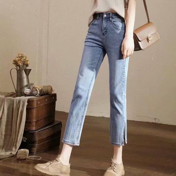 women's jeans korean high waist straight women plus size vintage boyfriend mom split denim pants wide leg streetwear 2021, Blue
women's jeans korean high waist straight women plus size vintage boyfriend mom split denim pants wide leg streetwear 2021, Blue