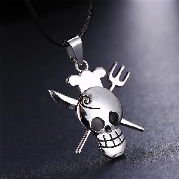 pendant necklaces 2021 vintage anime one piece sanji skeleton logo pendant&necklace rope chain necklace famous gift, Silver
pendant necklaces 2021 vintage anime one piece sanji skeleton logo pendant&necklace rope chain necklace famous gift, Silver