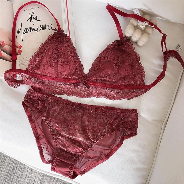 bras sets wriufred ultra-thin lace wire lingerie and underpants triangle cup bralette women bra sleepwear comfortable underwear, Red;black
bras sets wriufred ultra-thin lace wire lingerie and underpants triangle cup bralette women bra sleepwear comfortable underwear, Red;black