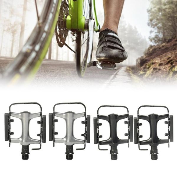 bike pedals 2pc black/silver bicycle aluminum alloy steel platform double du bearing mtb e-bike cycling accessories
bike pedals 2pc black/silver bicycle aluminum alloy steel platform double du bearing mtb e-bike cycling accessories