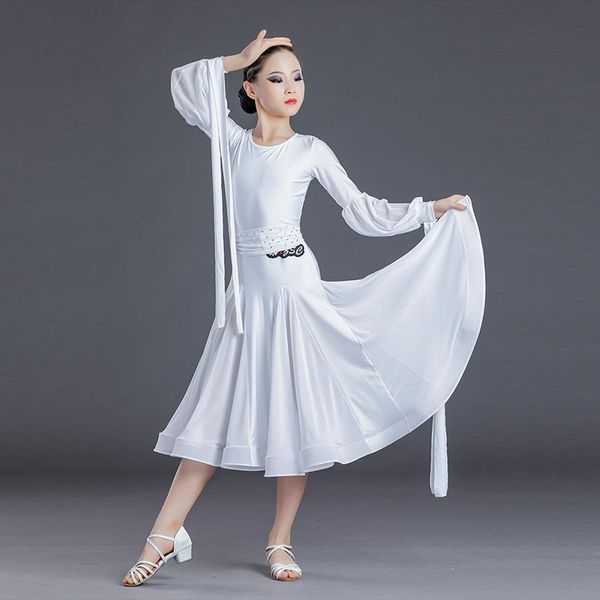 stage wear ballroom competition clothing girls lantern sleeve standard waltz performance dress rhinestone belt practice, Black;red
stage wear ballroom competition clothing girls lantern sleeve standard waltz performance dress rhinestone belt practice, Black;red