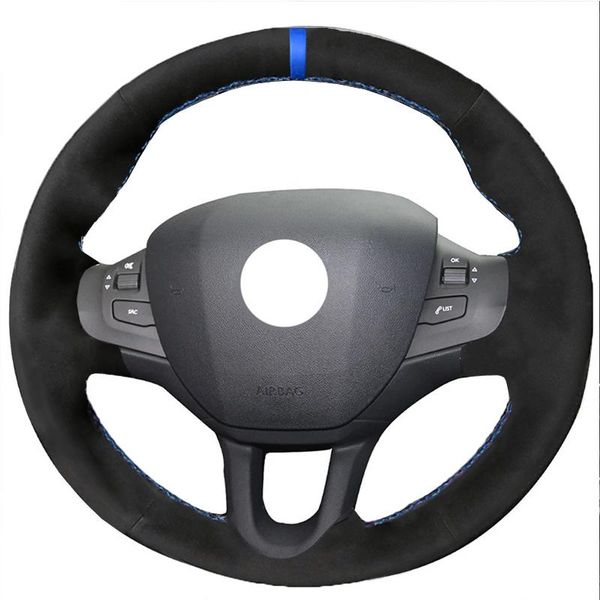 steering wheel covers car stlying auto black alcantara leather hand-stitched cover for 208 2008
steering wheel covers car stlying auto black alcantara leather hand-stitched cover for 208 2008