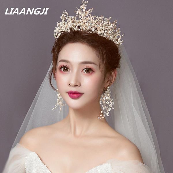 hair clips & barrettes crown headpiece pearl crystal leaf bride tiaras wedding vine accessories headdress headbands hairdress hairpin earrin, Golden;silver
hair clips & barrettes crown headpiece pearl crystal leaf bride tiaras wedding vine accessories headdress headbands hairdress hairpin earrin, Golden;silver
