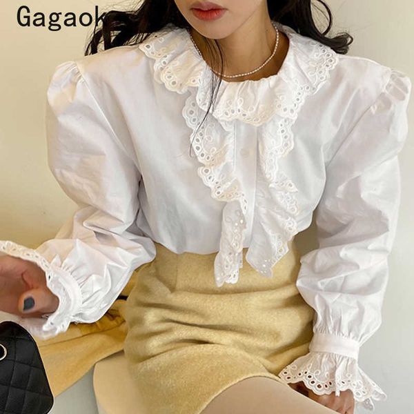 blouse women spring autumn vintage hollow out solid o-neck puff sleeve loose shirts korean chic wile blouses 210531, White
blouse women spring autumn vintage hollow out solid o-neck puff sleeve loose shirts korean chic wile blouses 210531, White