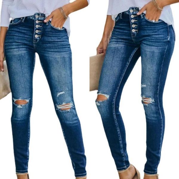 women's jeans women stretchy ripped denim skinny leggings frayed slim pencil trousers, Blue
women's jeans women stretchy ripped denim skinny leggings frayed slim pencil trousers, Blue