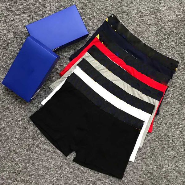 men's cotton boxer underwear and embroidered, Black;white