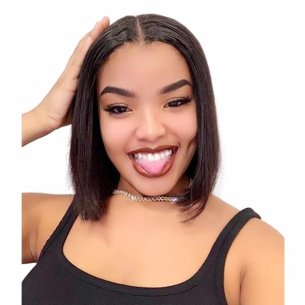 short bob wigs straight lace front human hair wigs for women pre pluck with babyhair glueless machine wig remy, Black;brown
short bob wigs straight lace front human hair wigs for women pre pluck with babyhair glueless machine wig remy, Black;brown