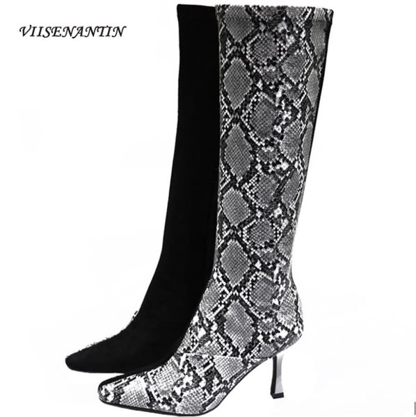 boots square toe color-block stretch velvet high-heel snake print high-tube back zipper stiletto autumn and winter, Black
boots square toe color-block stretch velvet high-heel snake print high-tube back zipper stiletto autumn and winter, Black