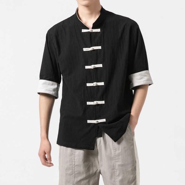 men's t-shirts mrgb summer loose training hanfu men shirt coil button short sleeve cardigan casual fashion retro classic shirts for mal, White;black
men's t-shirts mrgb summer loose training hanfu men shirt coil button short sleeve cardigan casual fashion retro classic shirts for mal, White;black
