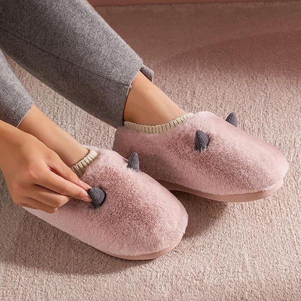 slippers cotton women's winter thick velvet shose home shoes couples warm and non-slip men, Black
slippers cotton women's winter thick velvet shose home shoes couples warm and non-slip men, Black