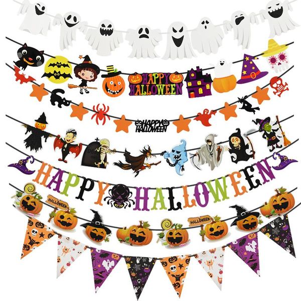 party decoration 1 set happy halloween paper banner ghost pumpkins witches bunting pennant for home scary theme decor
party decoration 1 set happy halloween paper banner ghost pumpkins witches bunting pennant for home scary theme decor