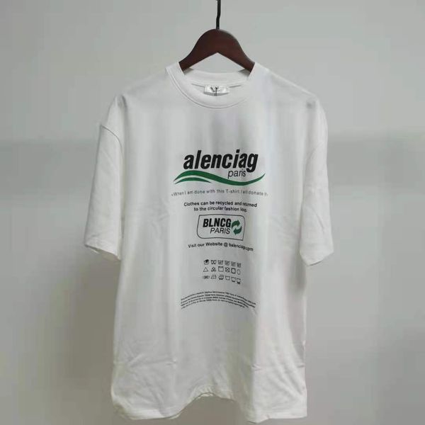 brand t shirt polos special paris summer 21ss green wave environmental friendly letter printed short sleeve t-shirt men', White
brand t shirt polos special paris summer 21ss green wave environmental friendly letter printed short sleeve t-shirt men', White