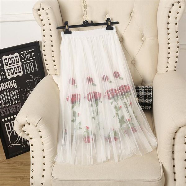 skirts women white rose embroidery mesh pleated for sweet high waist a-line skirt 2021 35, Black
skirts women white rose embroidery mesh pleated for sweet high waist a-line skirt 2021 35, Black