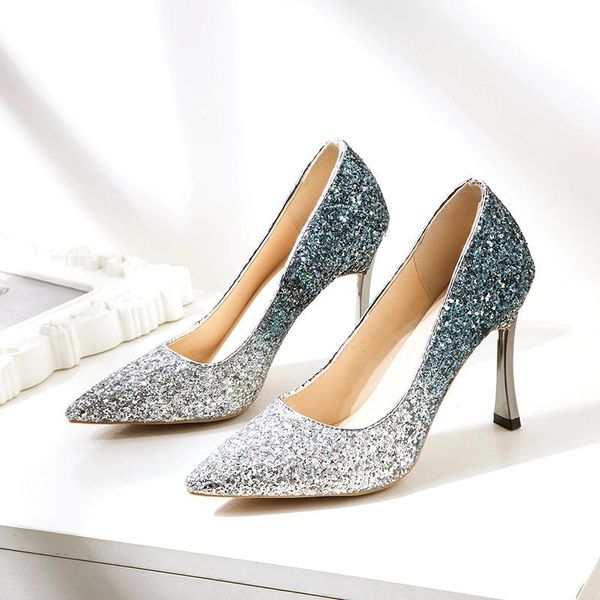 dress shoes 2021 fashion women's high heel wedding bridal luxurious sequins advanced thin heels w32-42, Black
dress shoes 2021 fashion women's high heel wedding bridal luxurious sequins advanced thin heels w32-42, Black