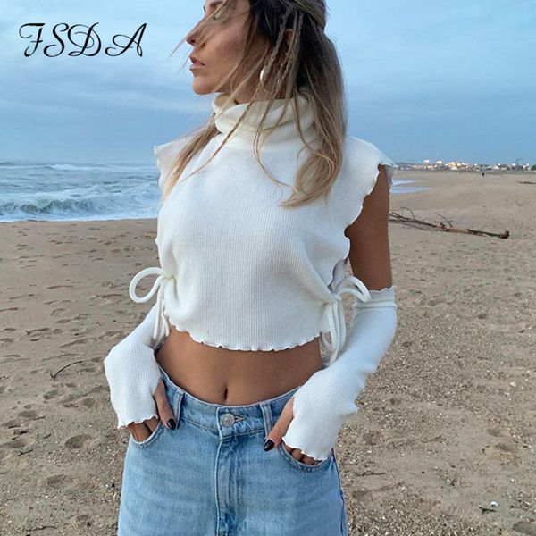 2021 turtleneck white crop women knit y2k white fashion black summer spring beach off shoulder t shirts party, Black;white
2021 turtleneck white crop women knit y2k white fashion black summer spring beach off shoulder t shirts party, Black;white