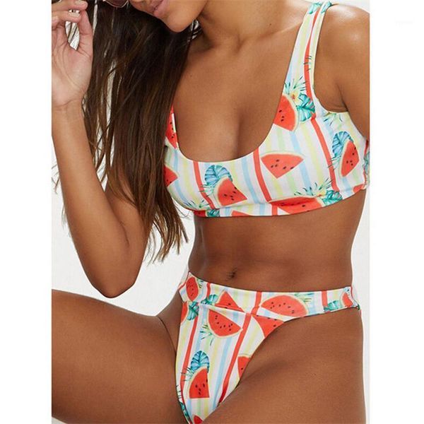 women's swimwear watermelon printed 2021 arrival bikini set low waist triangle swimsuit bandage bathing suit tankini, White;black
women's swimwear watermelon printed 2021 arrival bikini set low waist triangle swimsuit bandage bathing suit tankini, White;black
