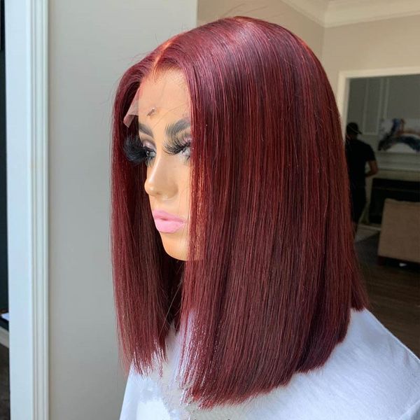 99j bordeaux bob pruik korte gekleurde natuurlijke menselijk haar pruiken transparant rechte dark red lace deel pruik remy haar 180%, Golden;white
99j bordeaux bob pruik korte gekleurde natuurlijke menselijk haar pruiken transparant rechte dark red lace deel pruik remy haar 180%, Golden;white