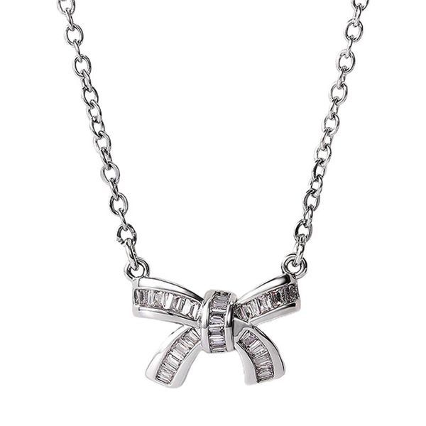 pendant necklaces little bow necklace stylish girl party accessories gift daily wear cz pendent jewelry, Silver
pendant necklaces little bow necklace stylish girl party accessories gift daily wear cz pendent jewelry, Silver