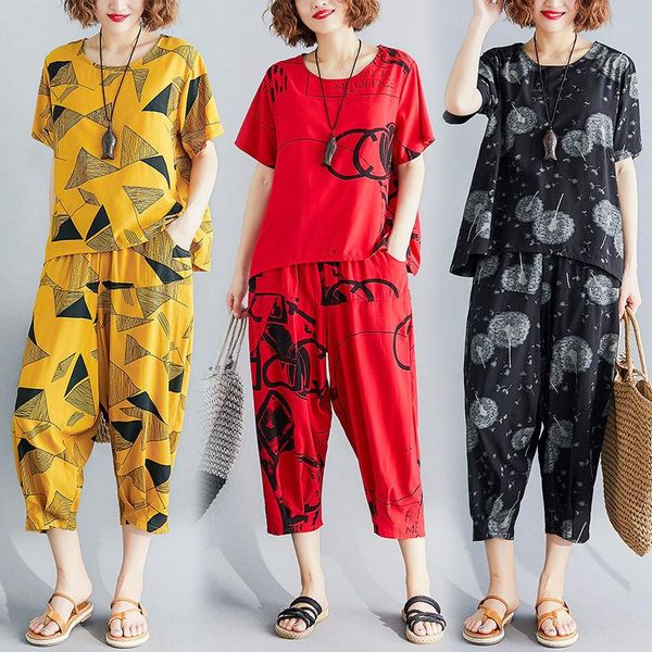 women's two piece pants 2021 women spring summer casual mid aged suit lady print short sleeve wide leg pant set female elegant 2 e864, White
women's two piece pants 2021 women spring summer casual mid aged suit lady print short sleeve wide leg pant set female elegant 2 e864, White