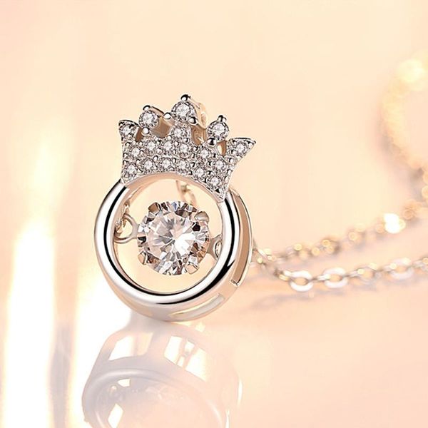 pendant necklaces latest necklace elegant for women with round rotatable + cz zircon wedding jewelry girls party gift, Silver
pendant necklaces latest necklace elegant for women with round rotatable + cz zircon wedding jewelry girls party gift, Silver